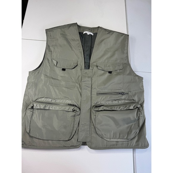 Pacsun Los Angeles Utility Vest Olive Green Tactical Pockets Sleeveless Menswear - Picture 1 of 12